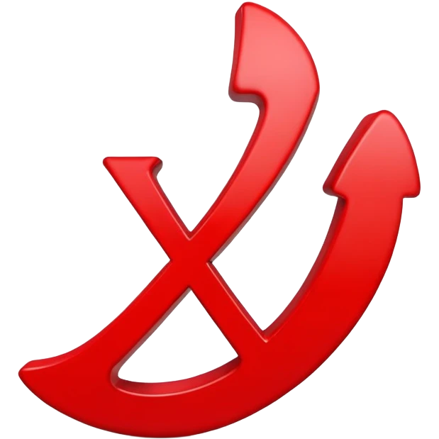 x red 3d emoji