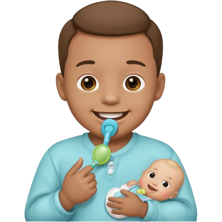 man with eros baby clothes emoji