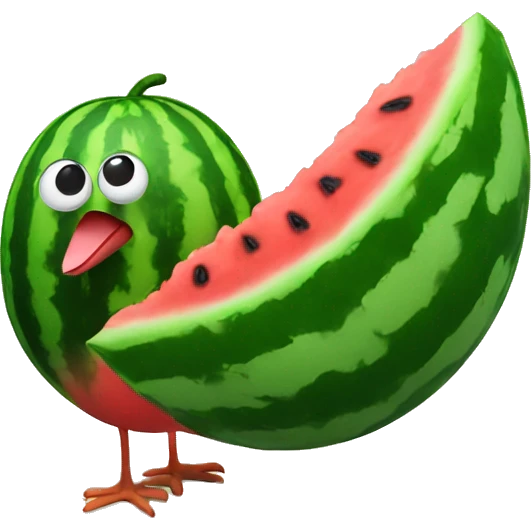 Watermelon and chicken  emoji