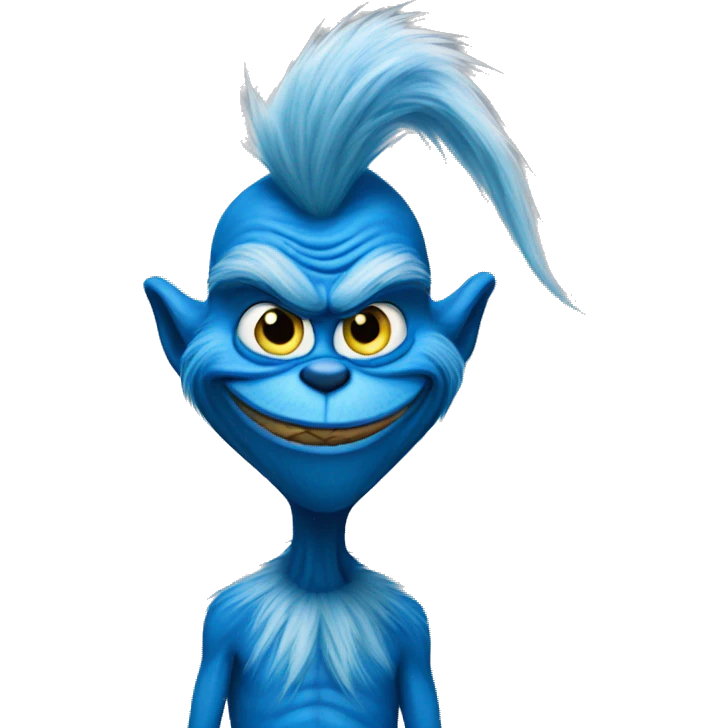 Blue grinch emoji