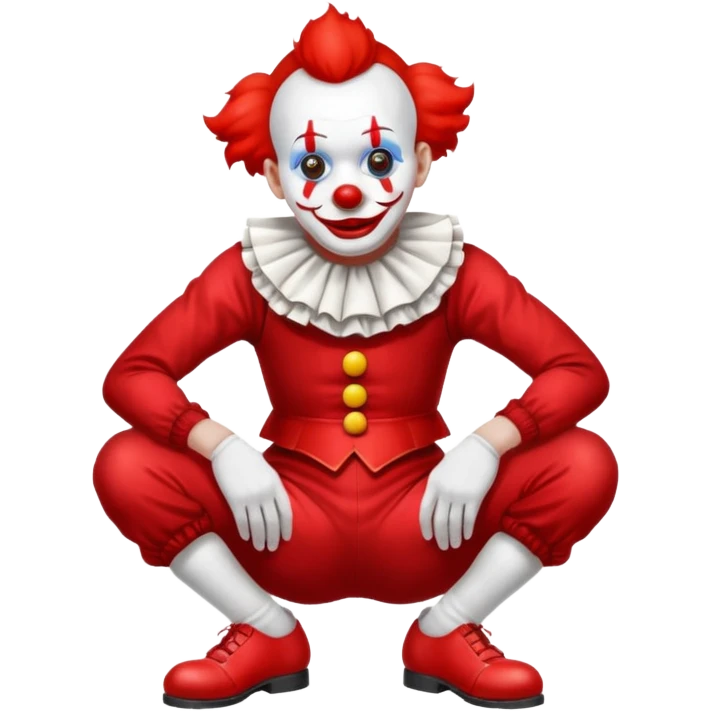 Clown looking between his legs emoji