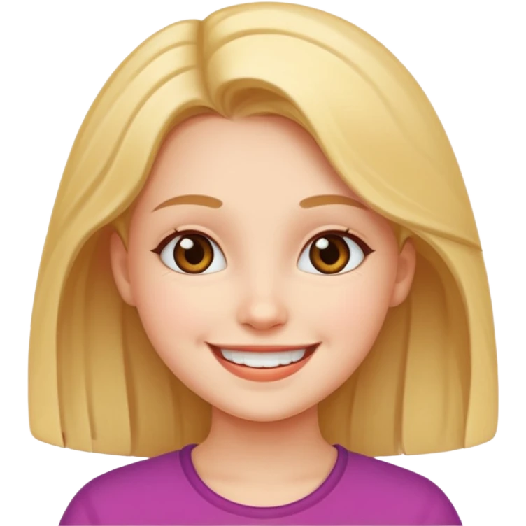 Cute girl celebrating with happiness emoji