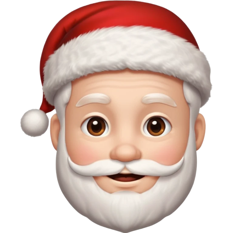 산타 모자를 쓰지 않은 젊은 산타 얼굴 정면 emoji