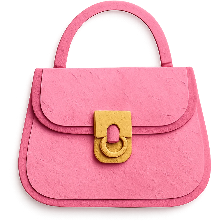 pink designer purse emoji