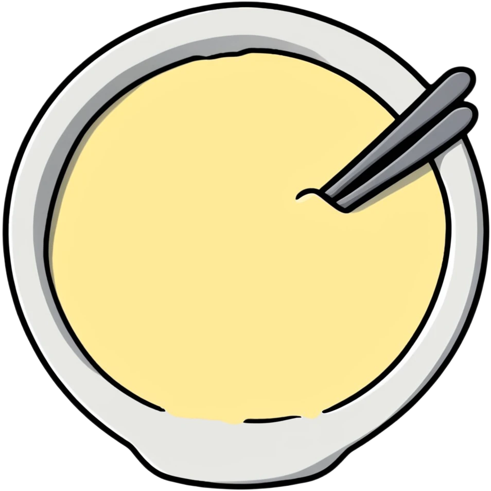 creamy garlic aioli sauce in a small dish emoji
