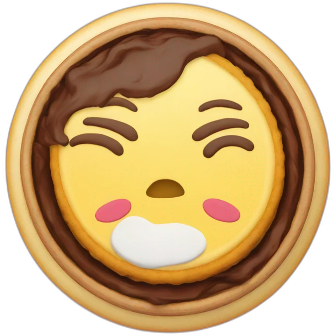 round bento cake with inscription emoji