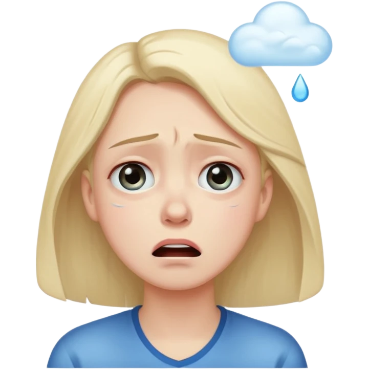 Crying looking at the sky emoji