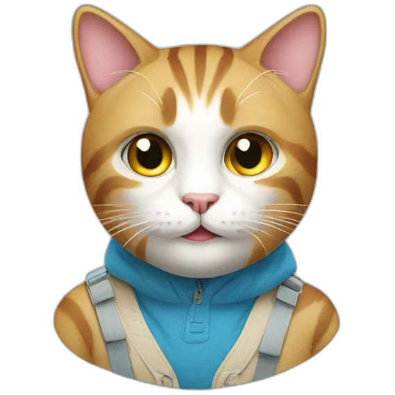 cat dressed ad emoji