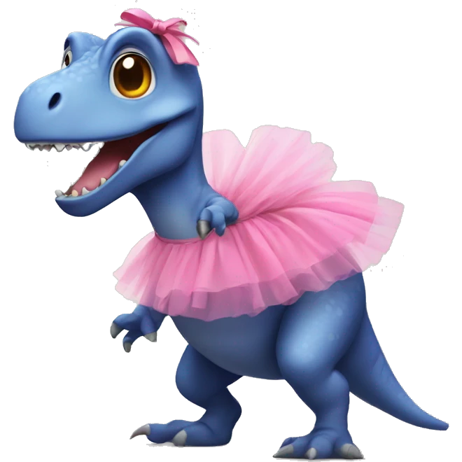 dinosaur wearing a tutu emoji