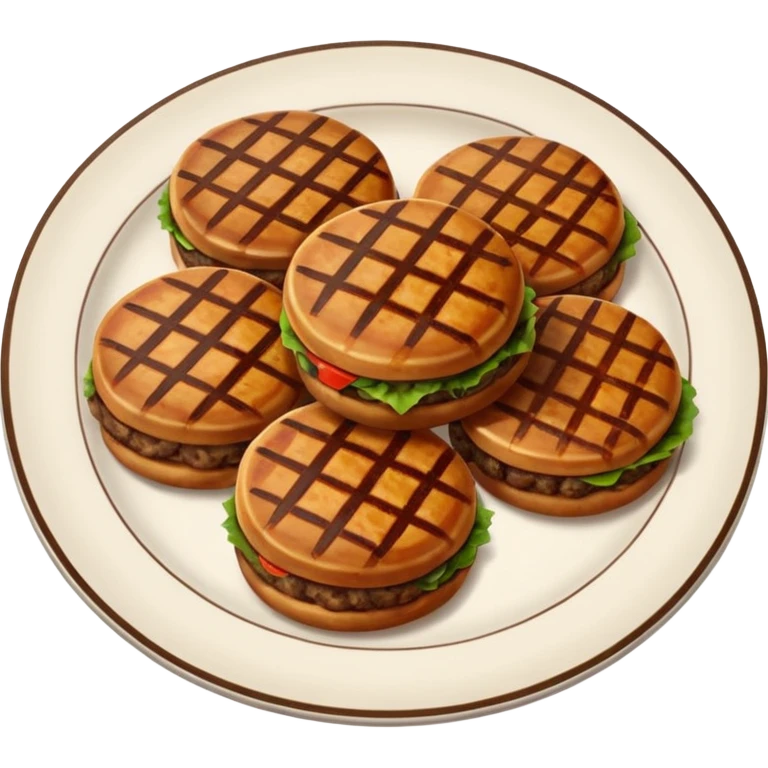 a plate of meat patties emoji