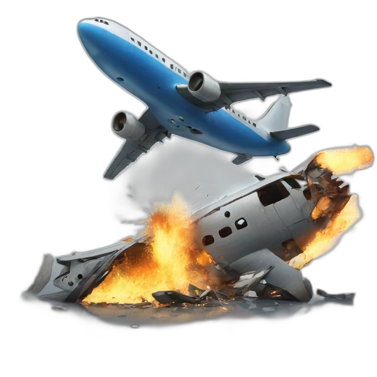 Plane crash emoji