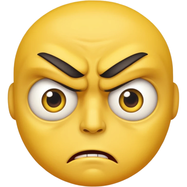 Yellow face death stare emoji