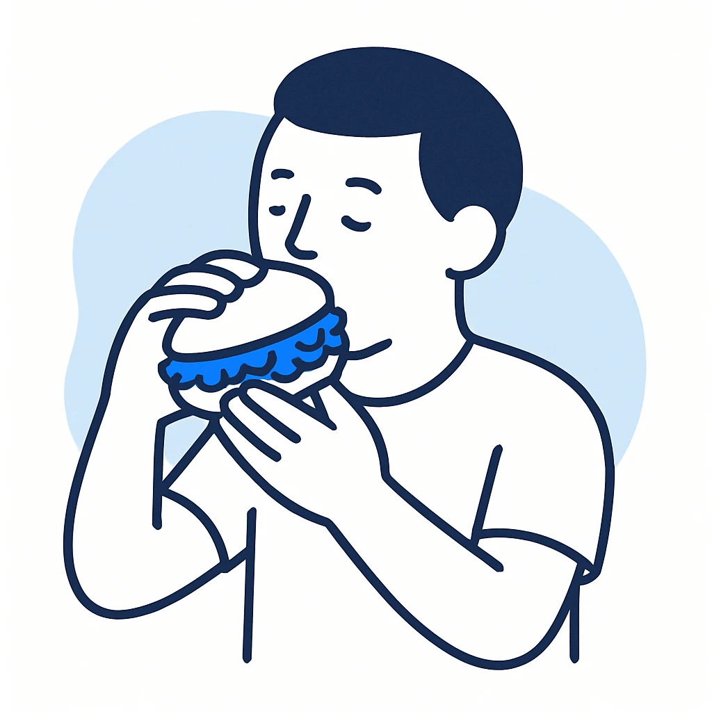 person eating sloppy joe emoji