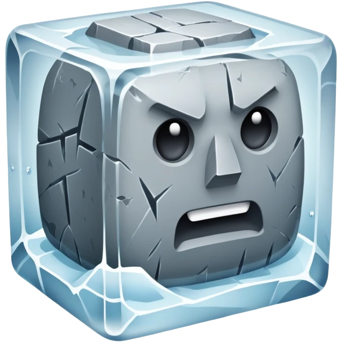 Golem in a block of ice emoji