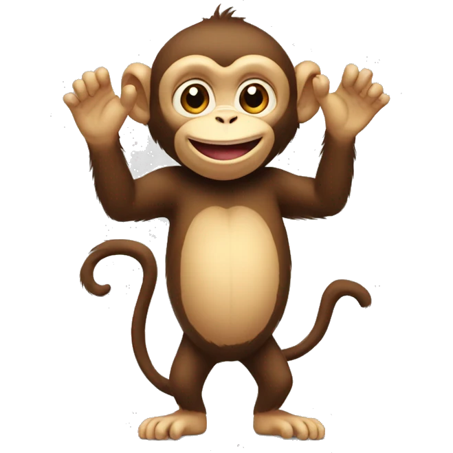 Monkey saying hi emoji