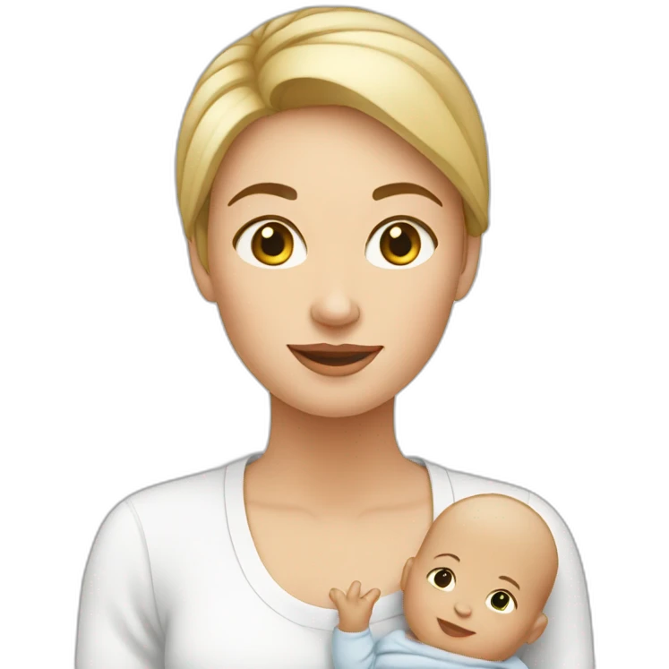 A white woman with an infant emoji