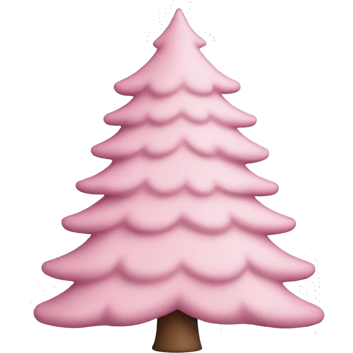 Light pink Christmas tree with no ornaments and completely pink emoji