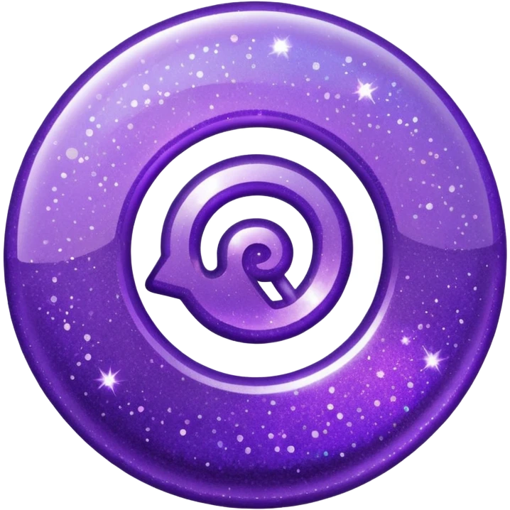 Purple Glitter Symbol of Manager emoji