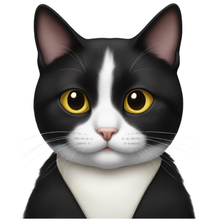 Tuxedo cat emoji