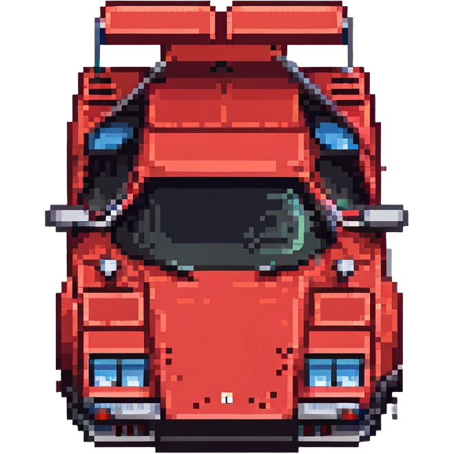 красная Lamborghini Countach, no background emoji