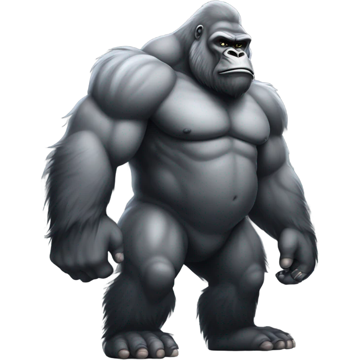 Silverback gorilla emoji