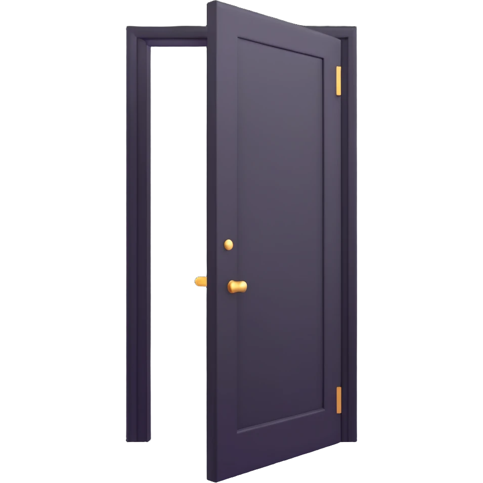 door being unlocked, dramatic lighting, door ajar emoji