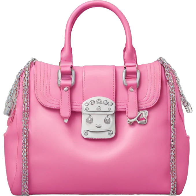 Pink juicy couture bag with silver hardware  emoji