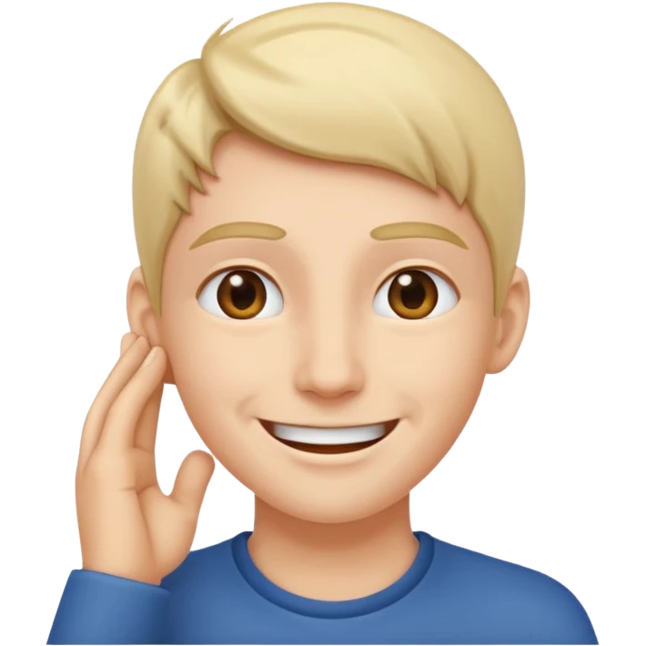 non sento (vantandoti) dito dietro orecchio emoji