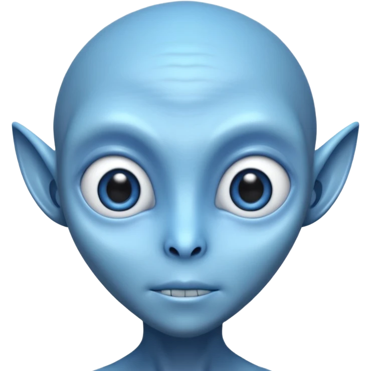 A blue alien
 emoji
