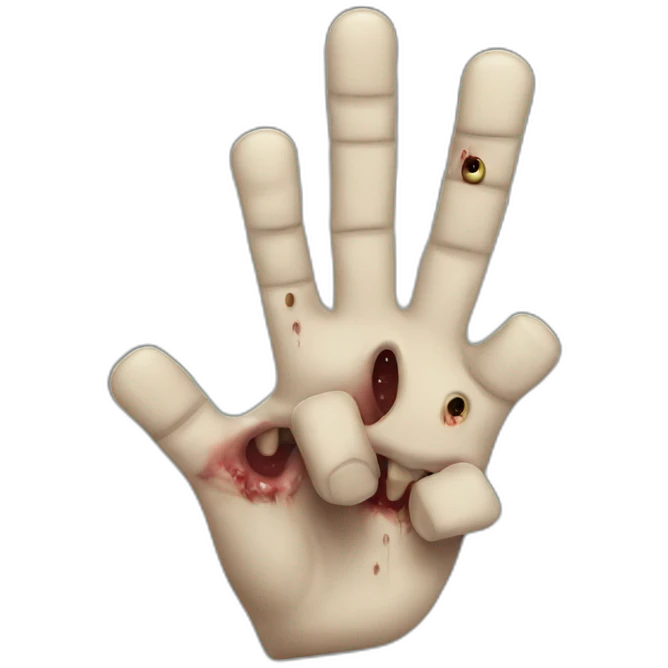 finger zombie emoji