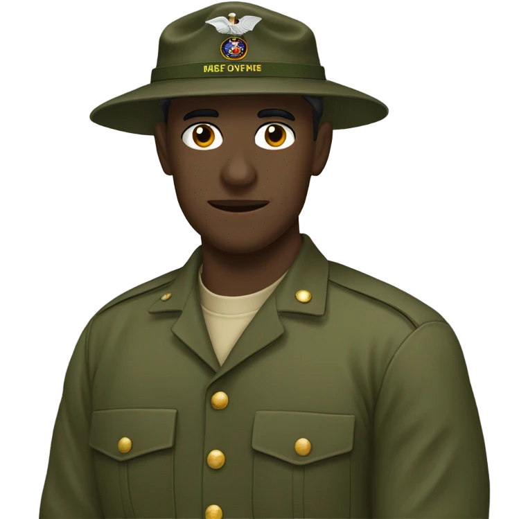 marine corps radio operator with bush hat emoji