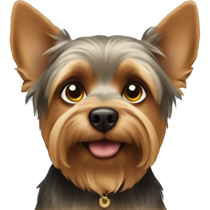 Dog Yorkshire  pointy ears emoji