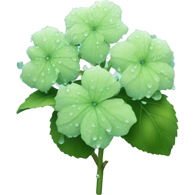 Dewy hydrangea  emoji