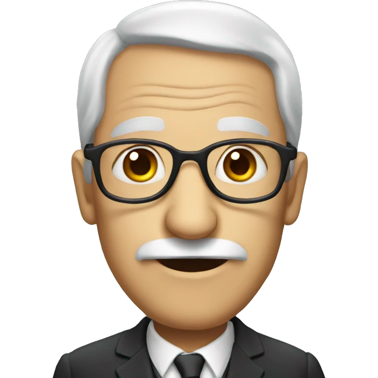 formal old man with glasses emoji