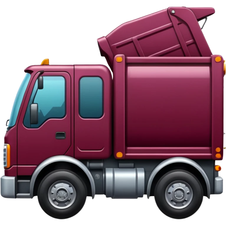 garbage truck burgundy emoji
