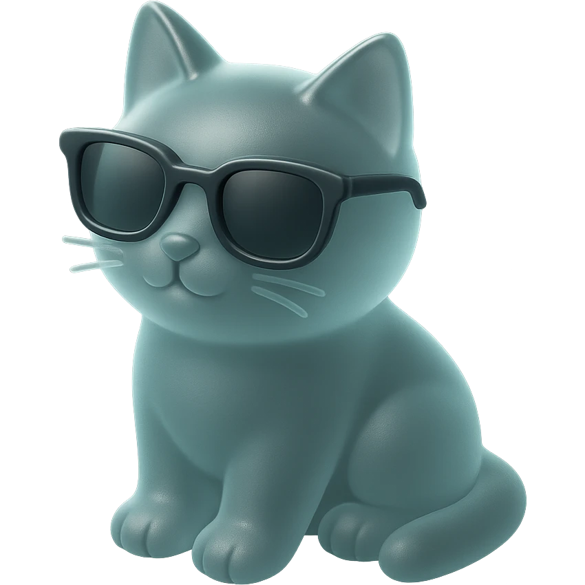 Cat wearing sunglasses emoji