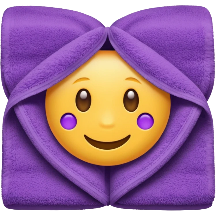 purple towel emoji