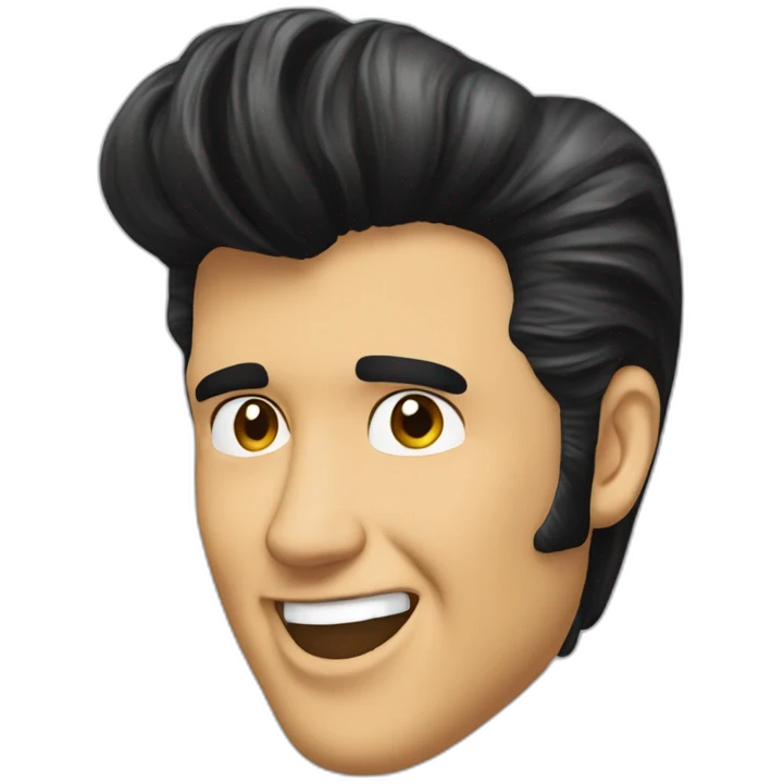 Elvis preslye riendo emoji