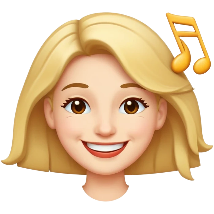 Music artist smiling and winking emoji