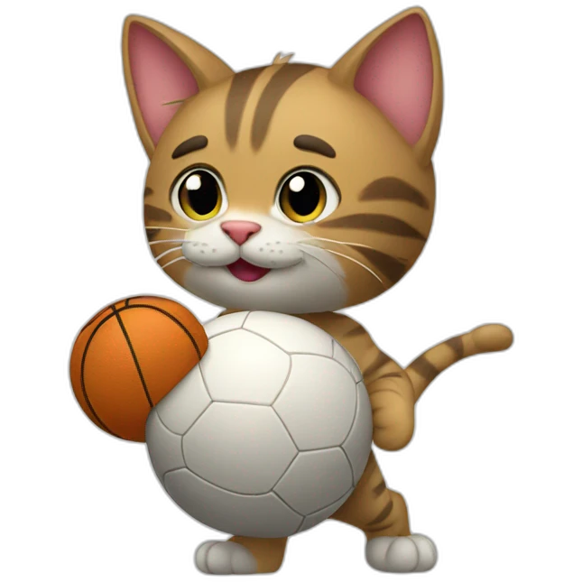 tom cat playing ball emoji