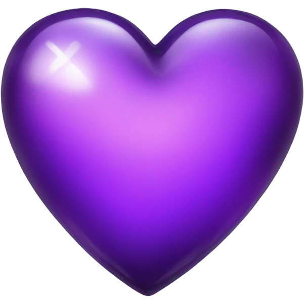 Shiny glass violet heart  emoji