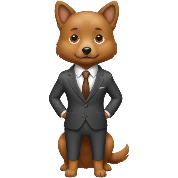 The dog went in a suit
 emoji