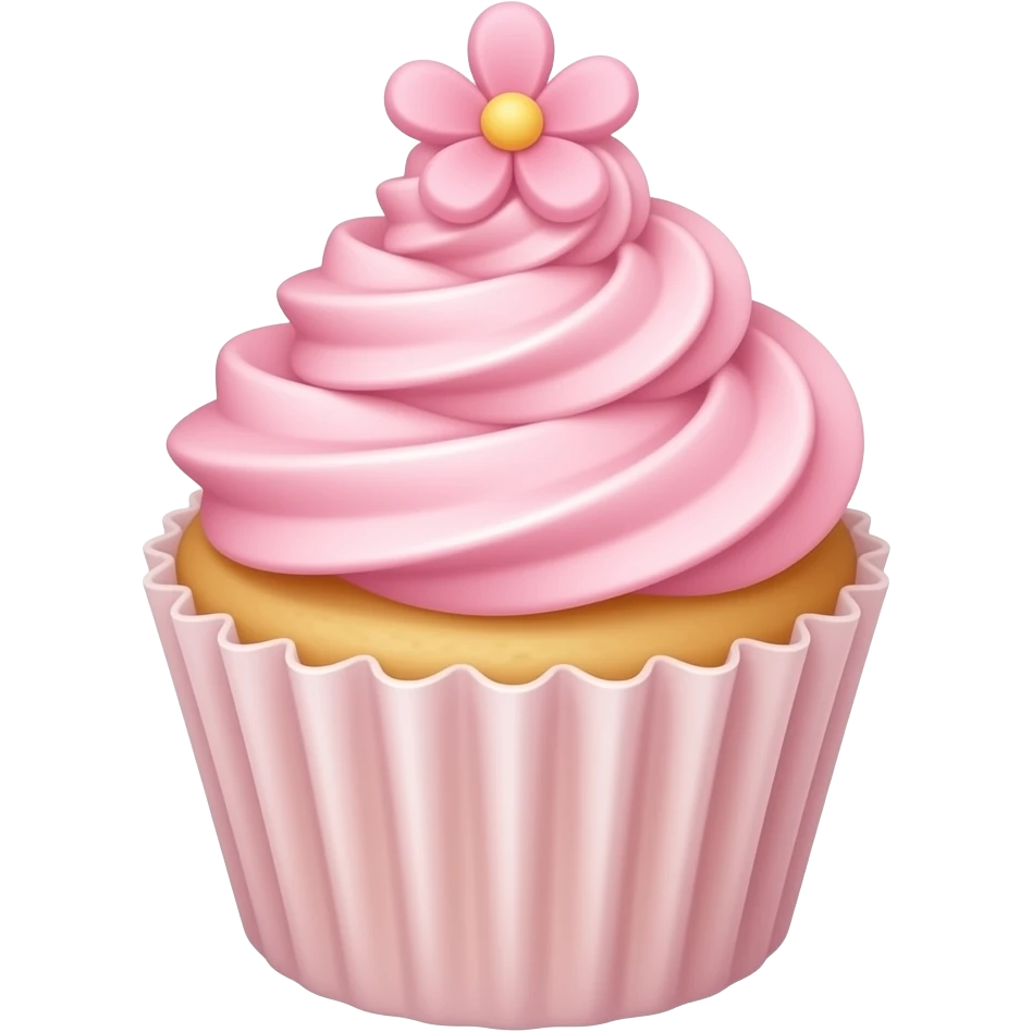 Cupcake with pink icing emoji
