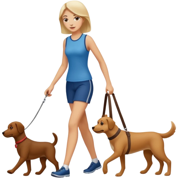 woman walking a man like a dog emoji