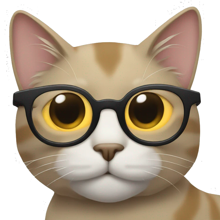 Gato con lentes  emoji