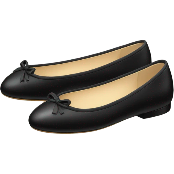 Black Chanel ballet flats emoji