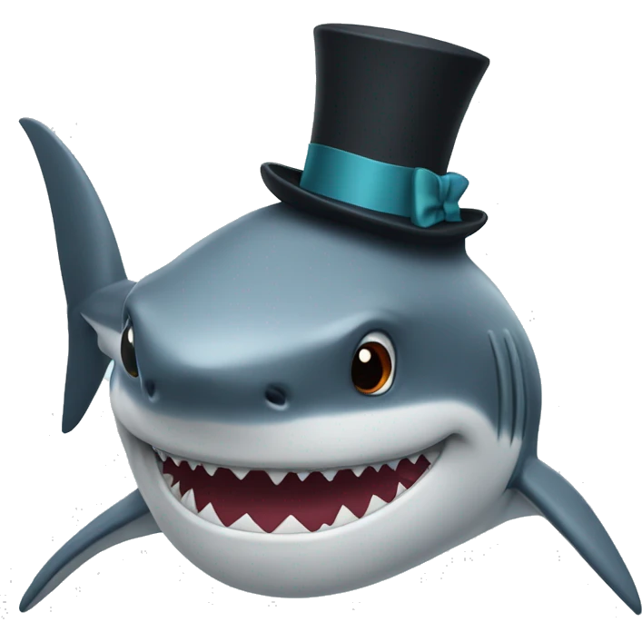 shark with top hat emoji