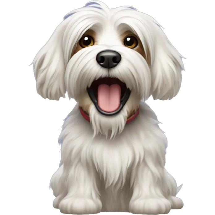 Excited Tibetan terrier dog  emoji