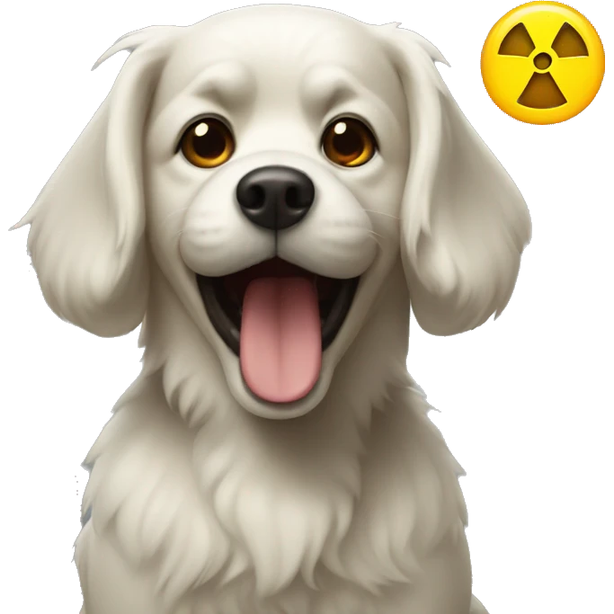 radioactive dog cheers emoji