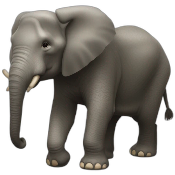 Hérisson sur un éléphant emoji